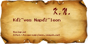 Köves Napóleon névjegykártya